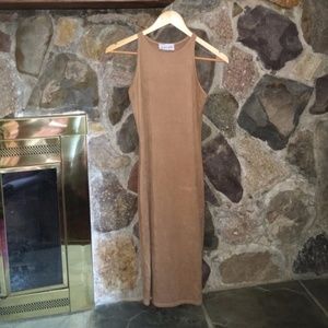 NWOT Vegan suede midi dress